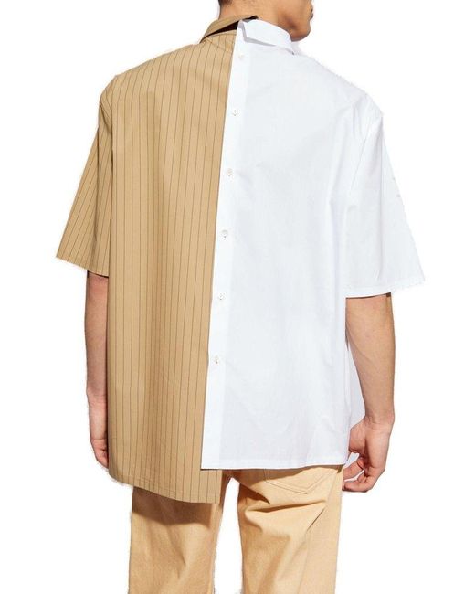Lanvin White X Future Asymmetric Short-sleeved Shirt for men