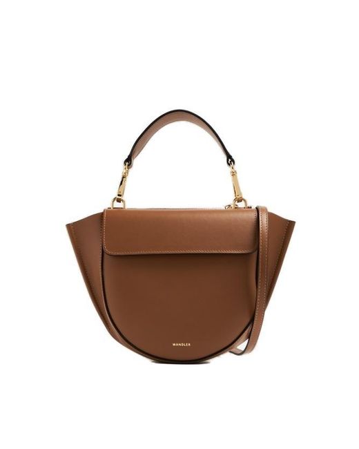 Wandler Brown Hortensia Mini Top Handle Bag