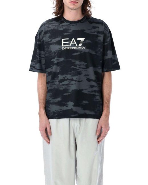 EA7 Blue Dynamic Athlete T-Shirt for men