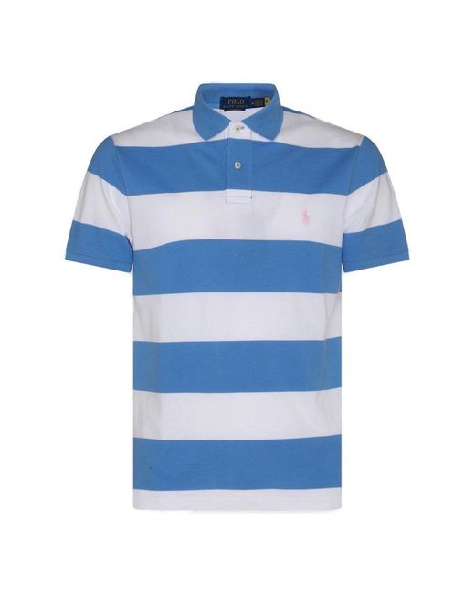 Polo Ralph Lauren Blue Light And Cotton Polo Shirt for men