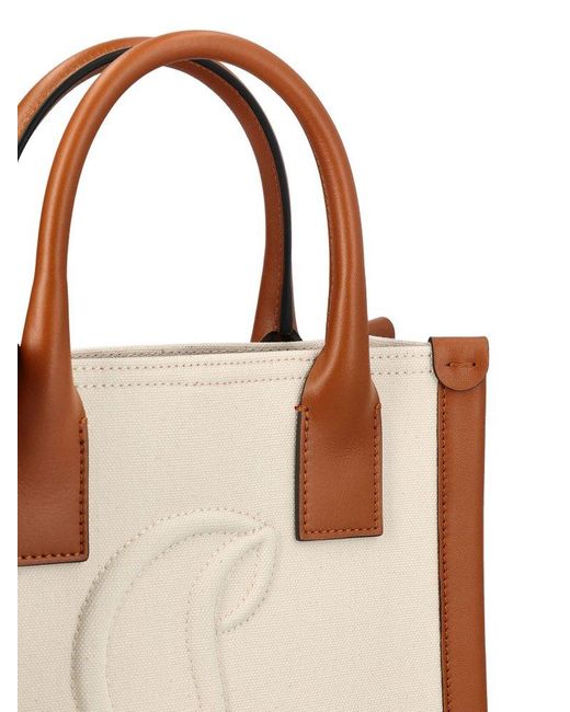 Christian Louboutin Natural By My Side Logo Patch Tote Bag