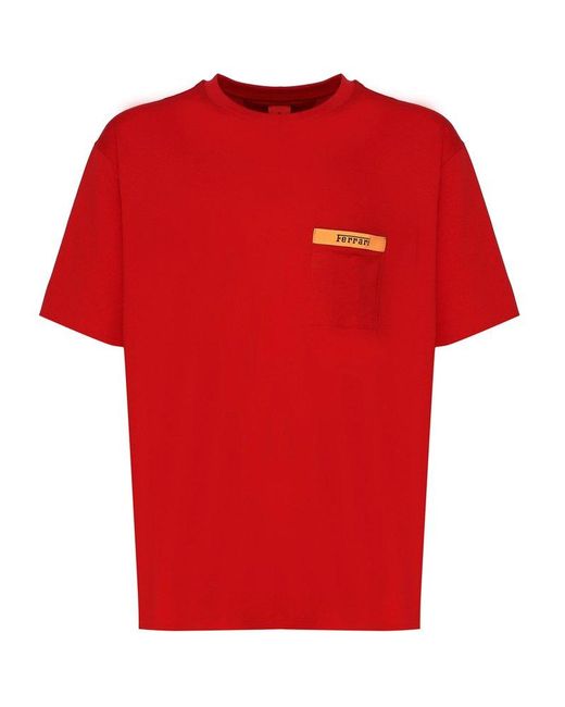 Ferrari Red Pocket T-Shirt for men