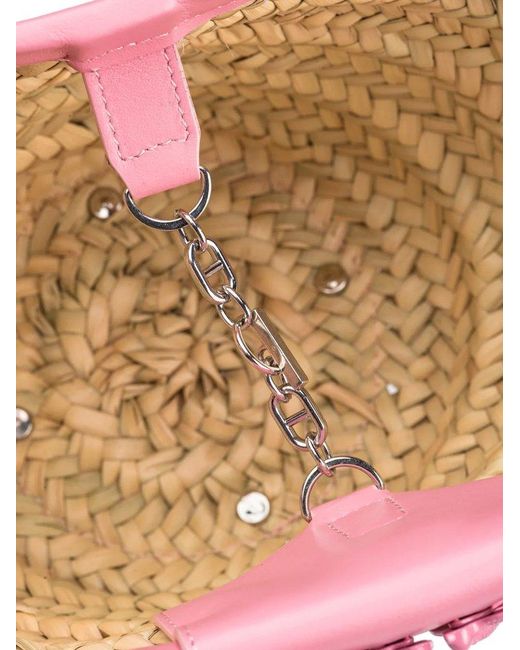 Pinko Pink Love Summer Interwovened Bucket Bag