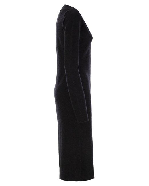 Sportmax Black Angizia Cashmere Blend Knit Dress