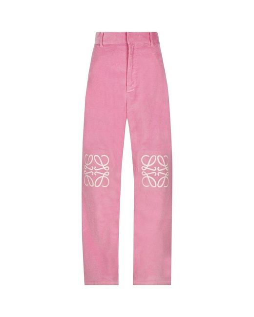 Loewe Pink Logo-patch Baggy Trousers