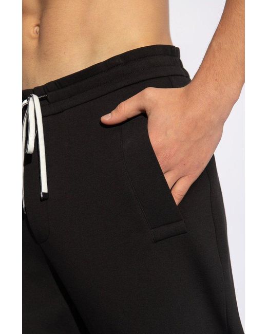 Emporio Armani Black Sweatpants With Logo, for men