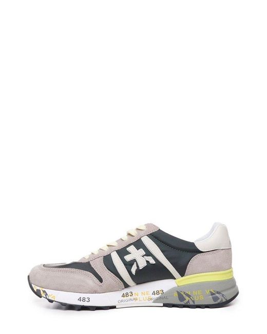 Premiata White Lander Low-Top Sneakers for men