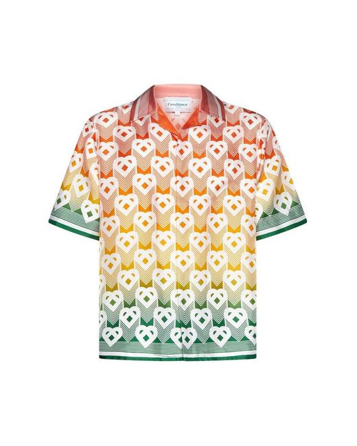 Casablancabrand Multicolor Gradient Heart Monogram Shirt for men