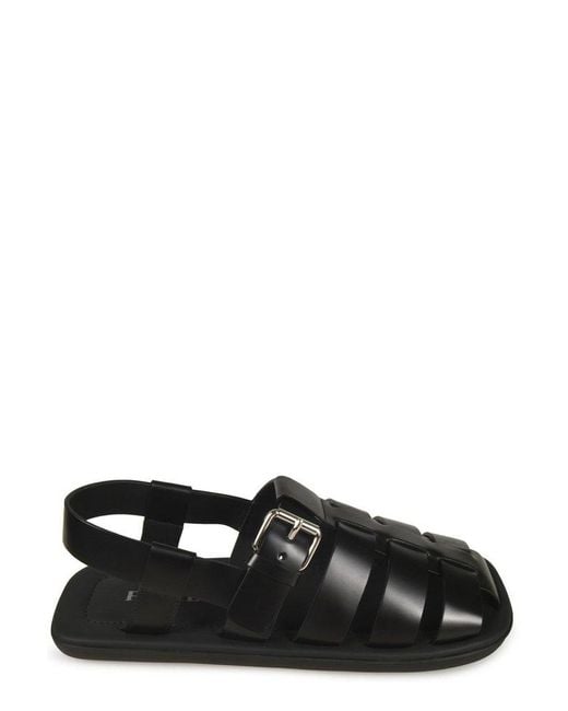Prada Black Caged Strap Sandals for men
