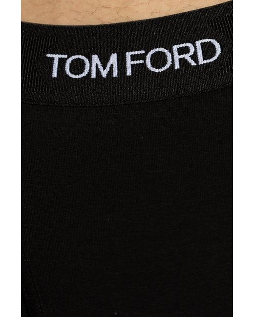 Tom Ford Black Pack Of Two Logo Waistband Boxers for men