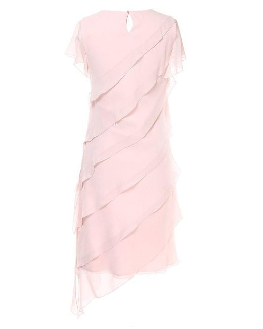Max Mara Pink Flounced Dress