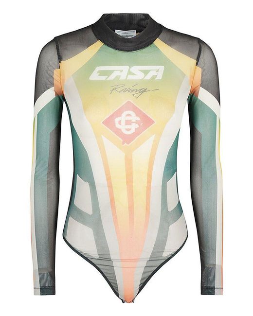 Casablancabrand Multicolor Casa Racing Mesh Bodysuit