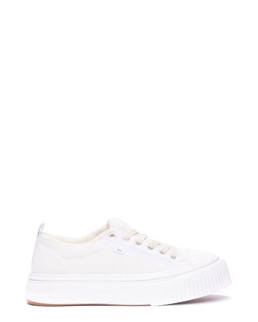 AMI White Paris Oversized Sole Lace-up Sneakers for men