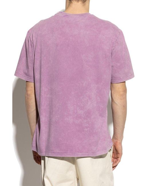 Iceberg Pink Pattern-Printed Crewneck T-Shirt for men