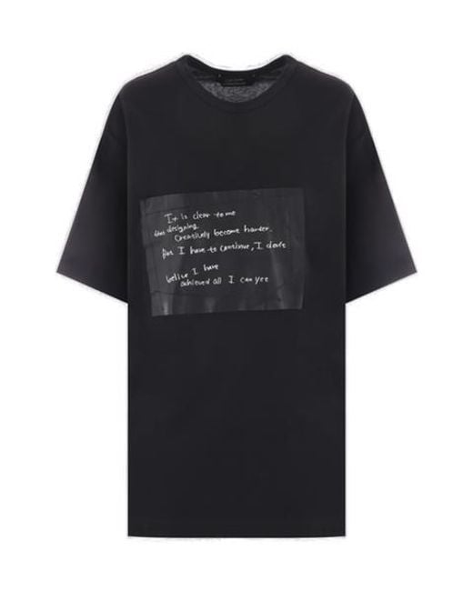 Yohji Yamamoto Black T-Shirts And Polos