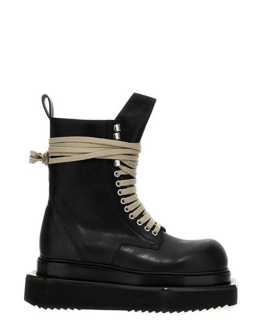 Rick Owens Black Turbo Cyclops Lace-up Boots for men