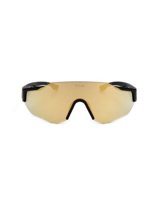 Fendi Black Shield Frame Sunglasses for men