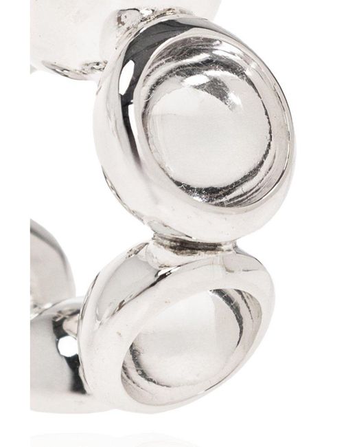Bottega Veneta Metallic Silver Earrings,