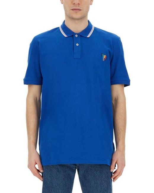 PS by Paul Smith Blue "Zebra" Polo for men