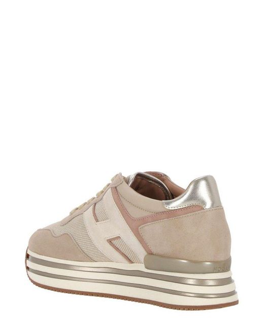 Hogan Natural Midi H222 Lace-Up Sneakers