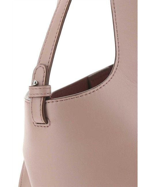 Stella McCartney Pink Logo Embossed Top Handle Bag