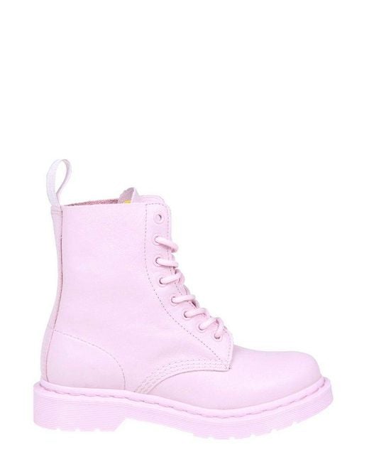 Dr. Martens Pink 1460 Pascal Mono In Leather