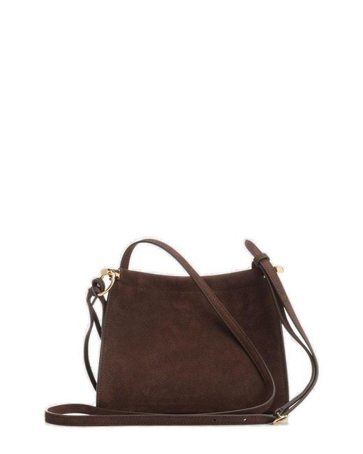 ショルダーバッグ・ポシェット ALAIA LE CLICK SMALL SQUARE BAG BROWN Alaïa Le Click Small Square Bag in Brown | Lyst