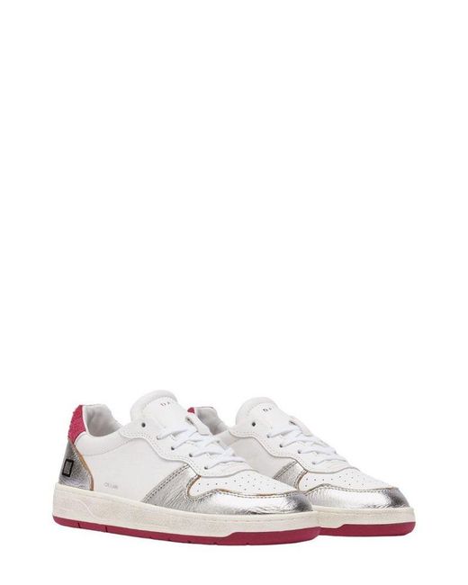 Date White Court Panelled Low-top Sneakers