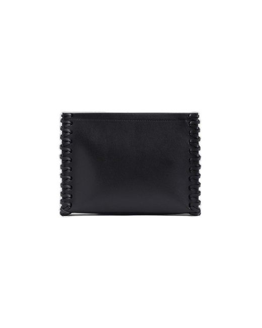 Etro Black Zipped Medium Clutch Bag