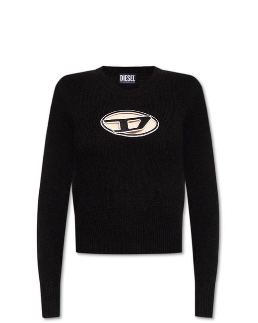 DIESEL Black 'm-areesa' Sweater With Logo