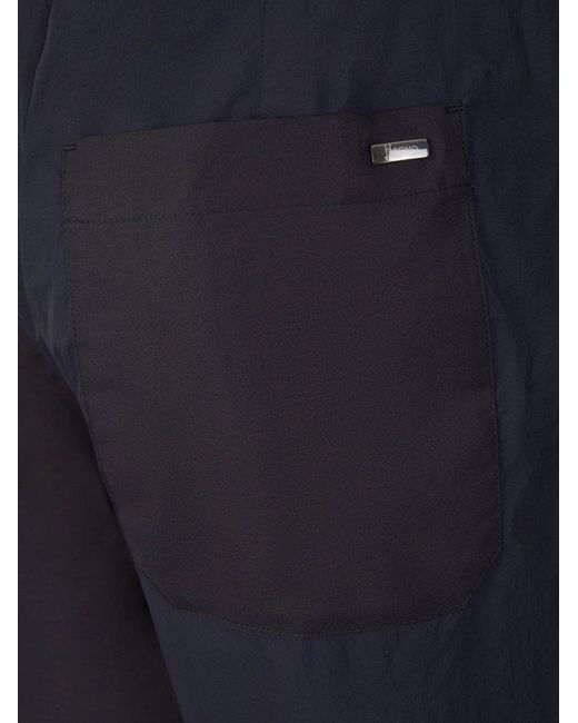 Herno Blue Technical Cotton Bermuda Shorts for men