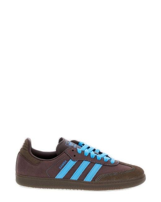 Adidas Originals Blue Samba Og Lace-Up Sneakers for men