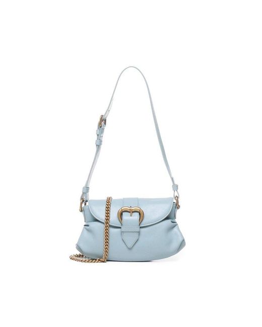 Pinko Blue Mini Jolene Shoulder Bag