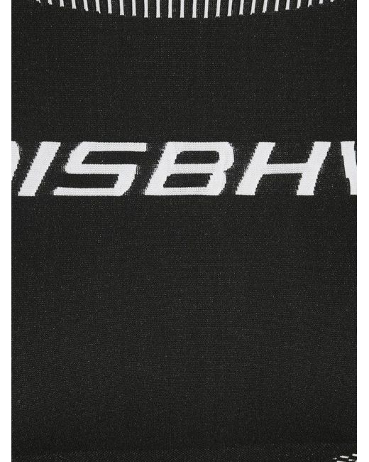 M I S B H V Black Logo Print Active Top