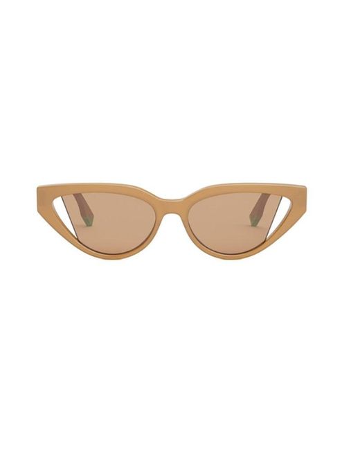 Fendi Natural Cat-eye Frame Sunglasses