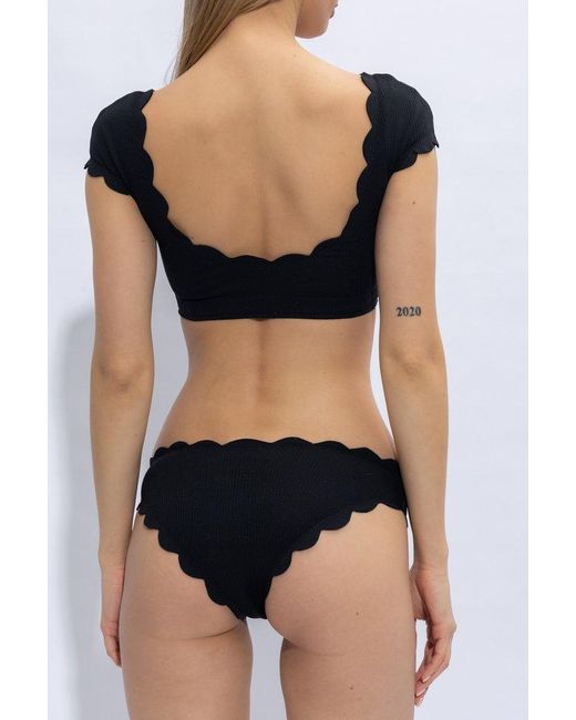 Marysia Swim Blue Scalloped Edge Activewear