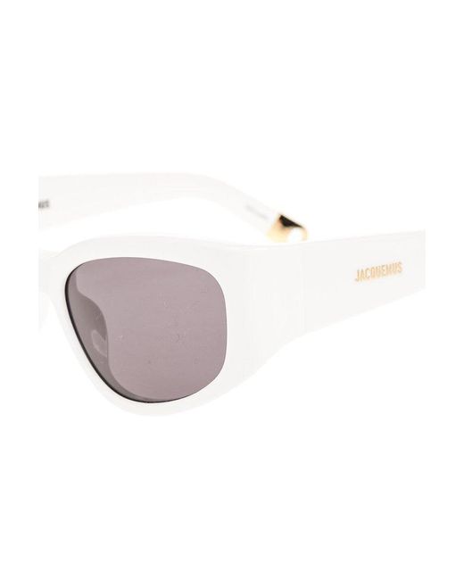 Jacquemus White Rectangle Frame Sunglasses for men
