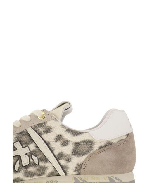 Premiata White Conny Lace-Up Sneakers