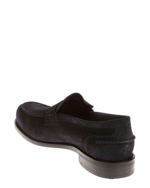 BERWICK  1707 Black Classic Penny Loafers for men