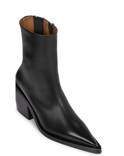 Marsèll Pointed-toe Zipped Ankle Boots in Black | Lyst