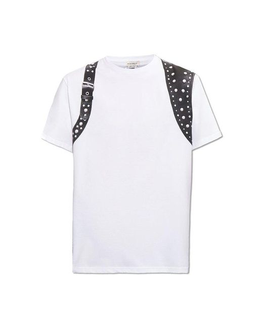 Alexander McQueen White Printed T-shirt, for men