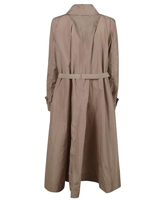 Aspesi Brown Double-breasted Belted Trench Coat