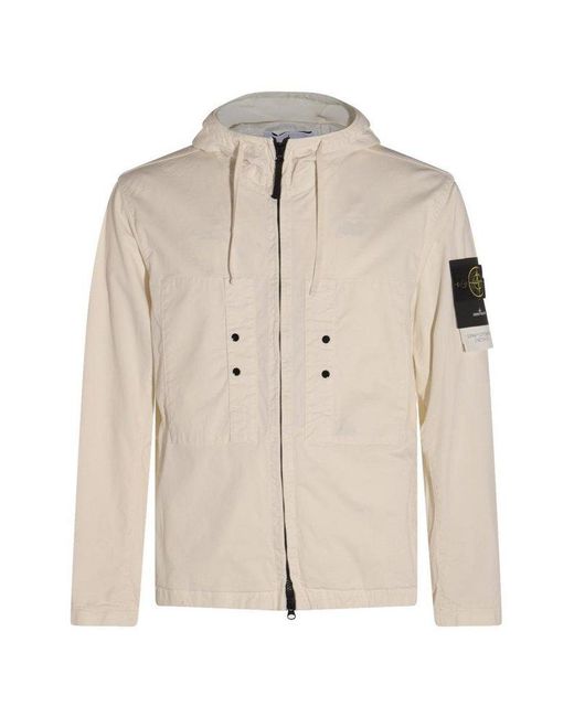 Stone Island Natural Drawstring Jacket for men
