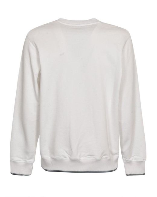 Casablancabrand White Casa Racing Crewneck Sweatshirt for men