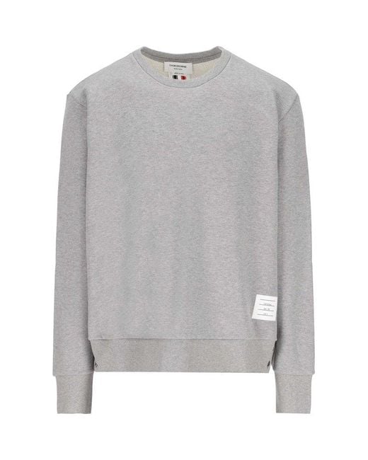 Thom Browne Gray Rwb Striped Sweatshirt for men