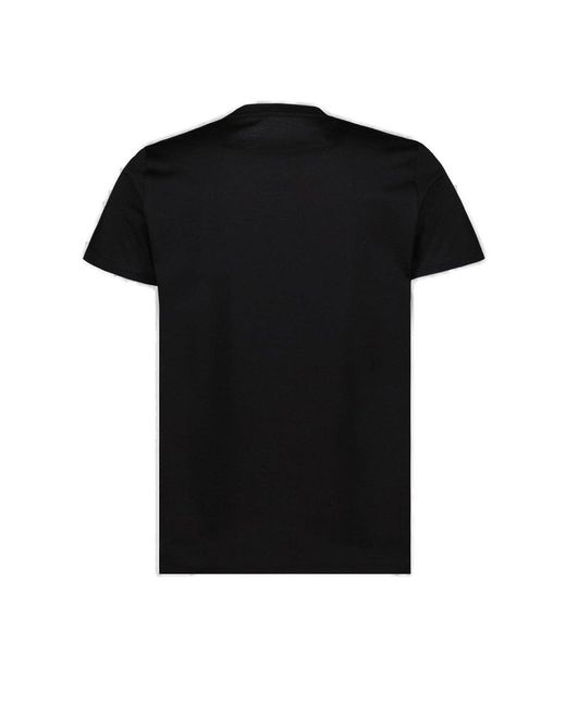 Moncler Black Logo Patch Crewneck T-shirt for men