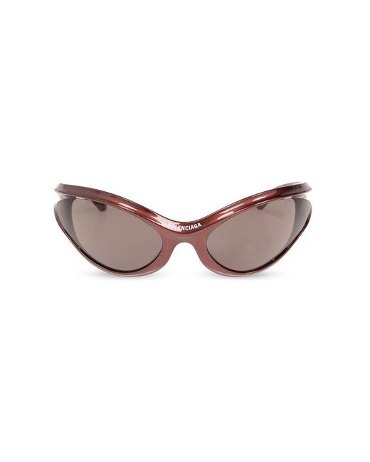 Balenciaga Brown Dynamo Round-frame Sunglasses