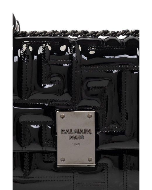 Balmain Black ‘1945’ Quilted Shoulder Bag