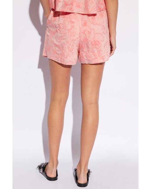 IRO Pink Forali Jacquard Shorts