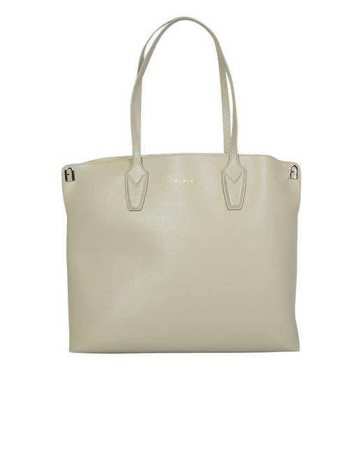 Furla Leather Paradiso L Tote Bag in Beige (Natural) | Lyst